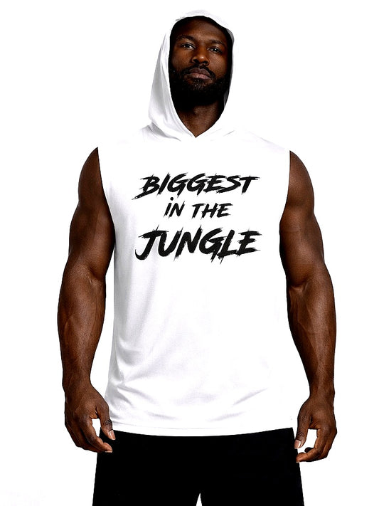 MESH SLEEVELESS HOODIE- WHITE